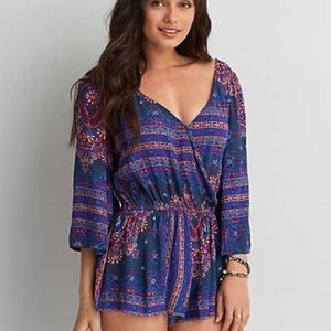 American Eagle Flare Sleeve Romper - size S